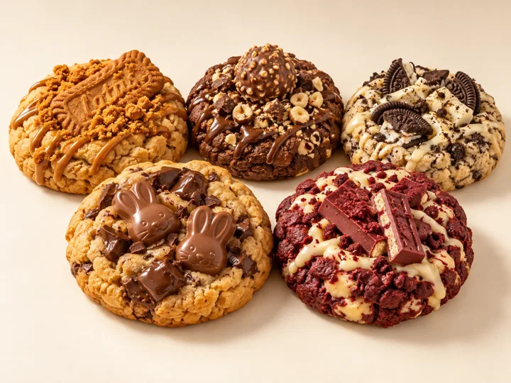 Selección de galletas estilo New York de Cat Cake Coffee